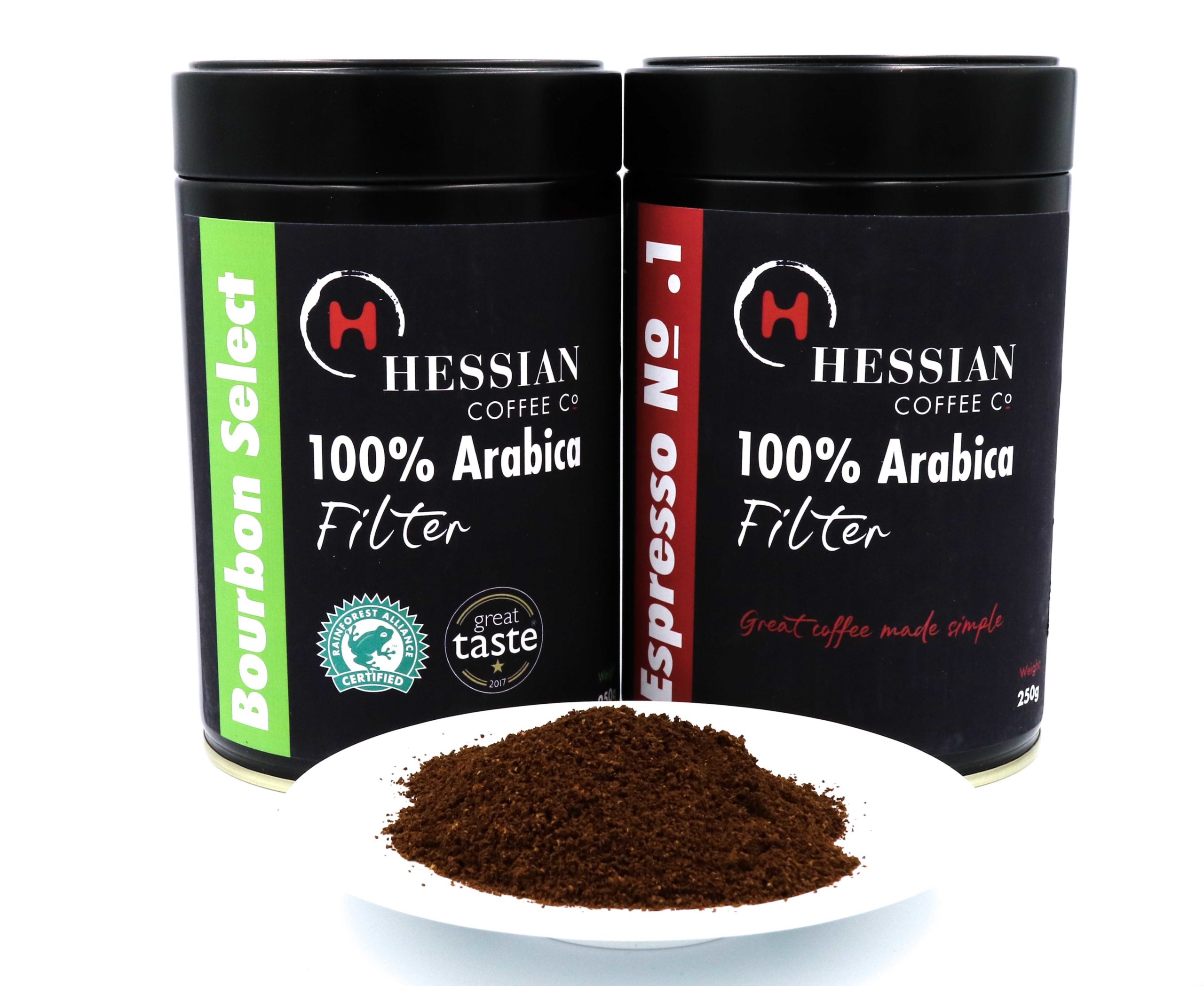 Hessian's new retail coffee tins - Hessian Coffee